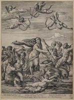 TvB G 1060
<br/>
Triomf van Galatea (naar Rafaël)
<br/>
<em>Goltzius, Hendrick (1558-1617)</em>